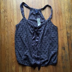 Silky Polka dot Racerback Tank